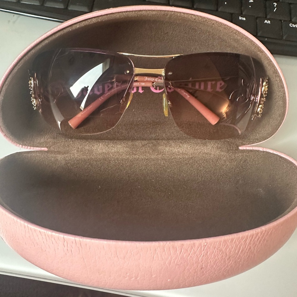 Juicy Couture Gold and Pink Sunglasses